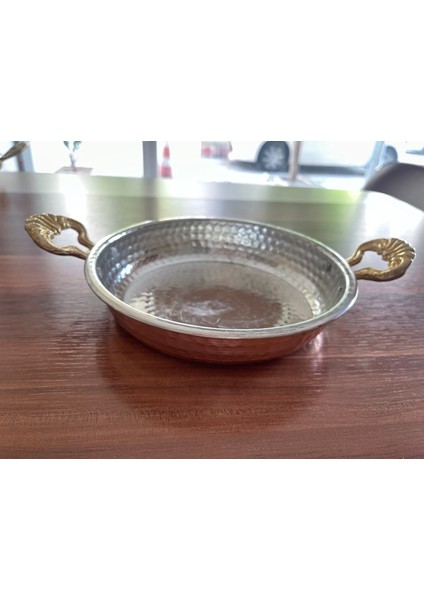 Kaliteli Ağır Bakır Tava Sahan Orta Boy Bakır Renk