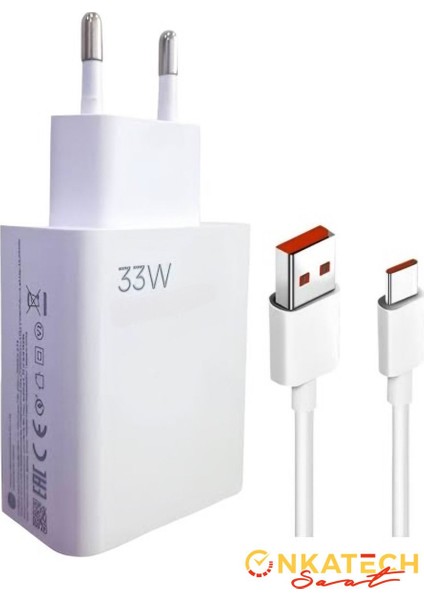 33W (Watt) Hızlı Şarj Aleti Adaptörü Kablo (Set)
