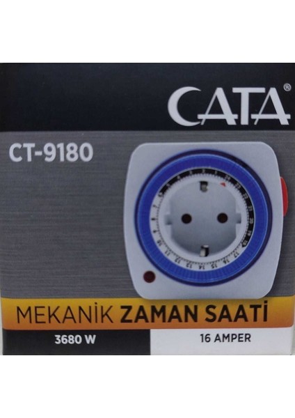 Zaman Ayarlı Saatli Priz 3500W CT-9180