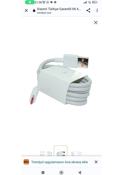 Redmi Uyumlu 67 Watt Turbo Hızlı Şarj Cihazı USB Type-C Şarj Adaptörü Set modelleri