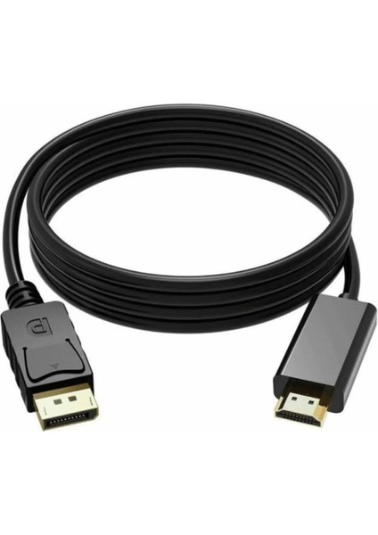 To HDMI Kablo Display Port Çevirici Dönüştürücü 1.8 M