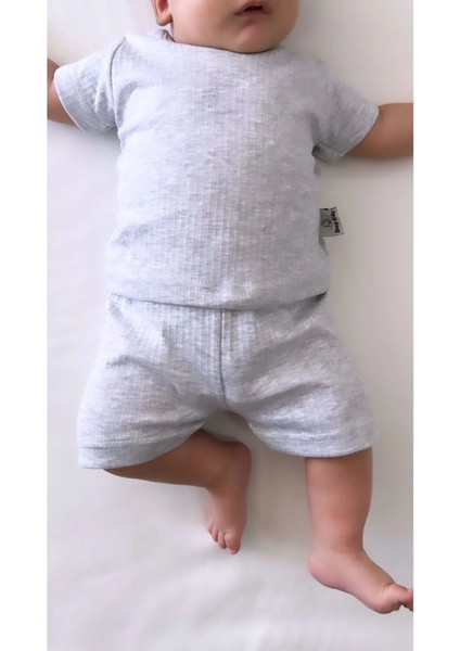 Bebek Pijama Takımı Kısakol Şort Grimelanj Yenidoğan Çocuk Pijama