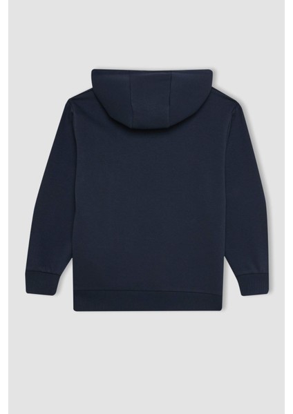 Erkek Çocuk Cepli Kapüşonlu Basic Düz Okul Sweatshirt C7565A824AU modelleri