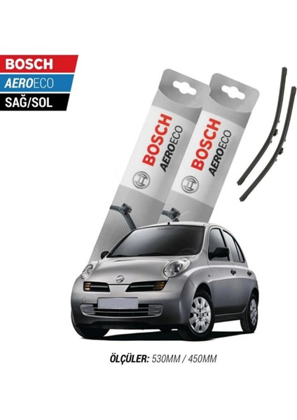 Nissan Micra 2007 Model Bosch Aeroeco Muz Silecek Takımı