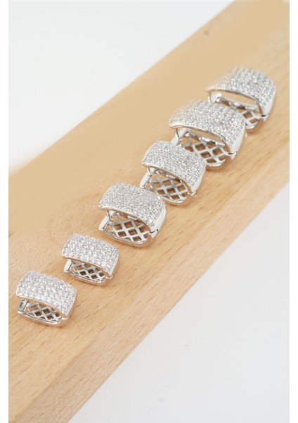 Kadın Vip Seri Zirkon Taşlı 3 Boy 6'lı Küpe Seti ZRK004 indirimleri