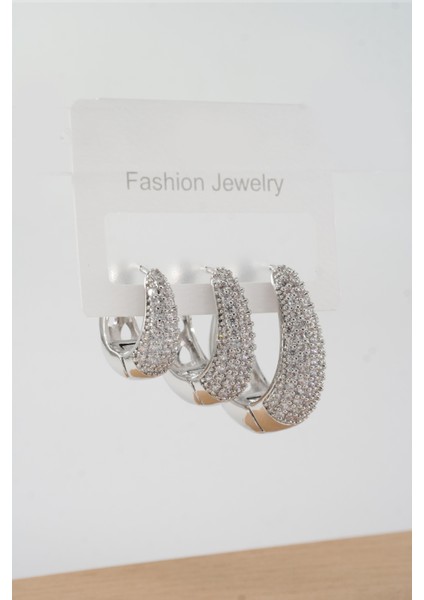 Kadın Vip Seri Zirkon Taşlı 3 Boy 3'lü Küpe Seti ZRK003