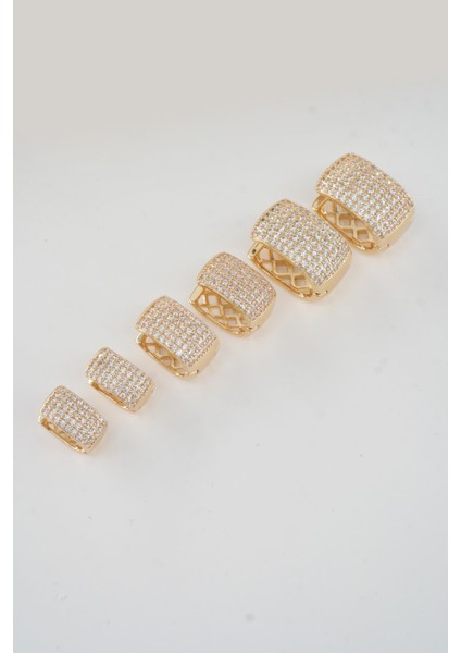 Kadın Vip Seri Zirkon Taşlı 3 Boy 6'lı Küpe Seti ZRK007