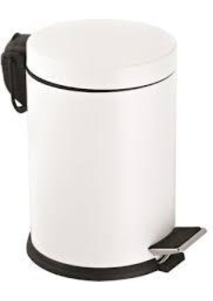 Metal 16 Litre Pedallı Çöp Kovası Beyaz Kargo Bedava