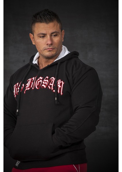 Siyah Kışlık Kapşonlu Sweatshirt Big Sam 4681