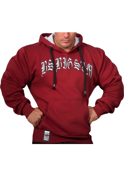 Bordo Kışlık Kapşonlu Sweater Rahat Kesim Big Sam 4683