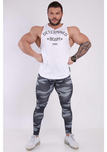 Fitness Spor Atlet Gym Tank Top Determined modelleri