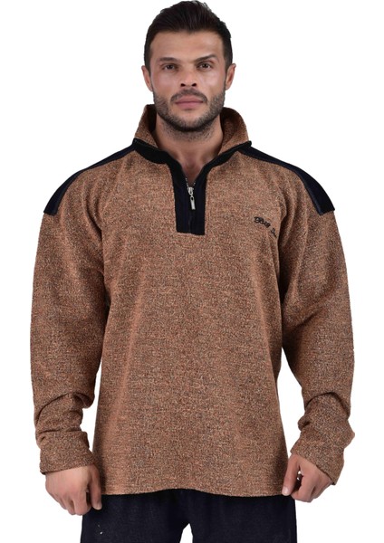 Kahverengi Oduncu Kışlık Body Sweatshirt Big Sam 4604