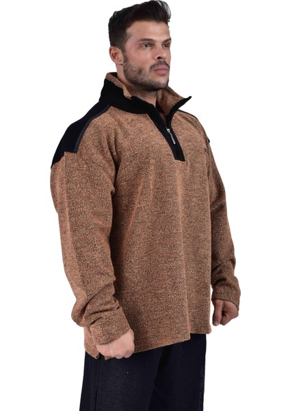 Kahverengi Oduncu Kışlık Body Sweatshirt Big Sam 4604