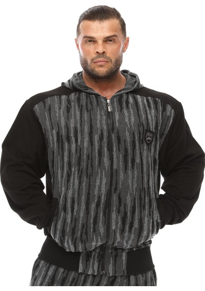 Kapşonlu Kışlık Eşofman Üstü Dokulu Outdoor Spor Ceket modelleri