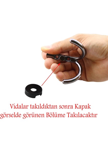Hitit Askı Askılık Metal Füme Vestiyer Duvar Askısı Dolap Elbise Askılığı