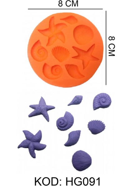 Deniz Canlıları Figürlü Gıda Silikon Kalıbı fiyatları