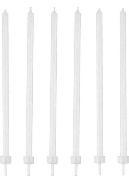 14 cm Beyaz Pasta Mumu 12'li