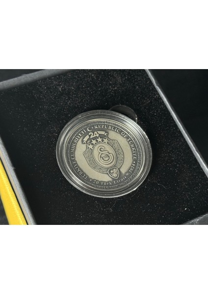 Galatasaray 24.şampiyonluk Gümüş (Okside) Hatıra Parası - Kutulu modelleri