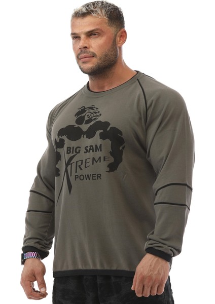 Haki Yeşil Pamuklu Sweater Big Sam 4671 fırsatları