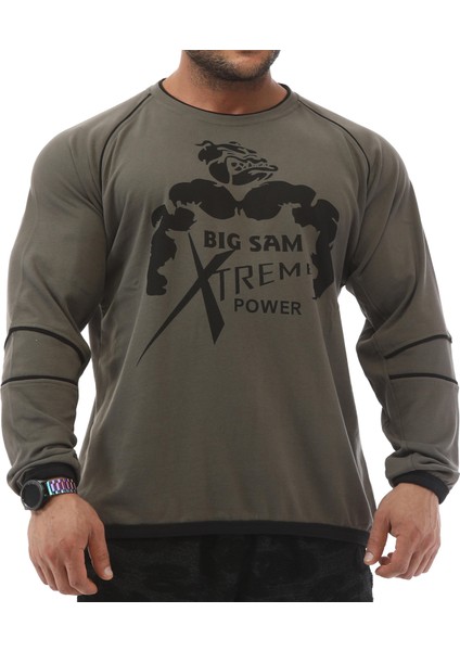 Haki Yeşil Pamuklu Sweater Big Sam 4671 indirimleri