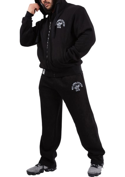 Siyah Kışlık Fermuarlı Eşofman Üstü Big Sam 3552 fiyatları