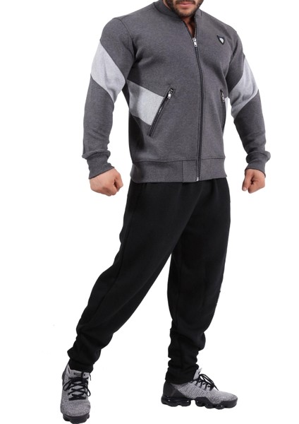 Antrasit Fermuarlı Kışlık Eşofman Üstü Ceket Stilya 3609 indirimleri