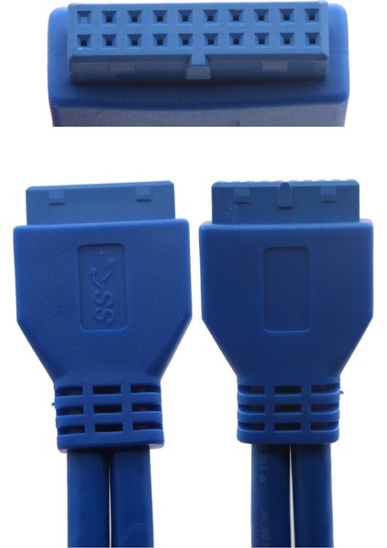 50 cm USB 3.0 20 Pin Dişi Dişi Kablo 19 Pin Dişi Dişi Kablo fırsatları