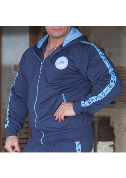 Lacivert Kapşonlu Eşofman Üstü Big Sam 3567
