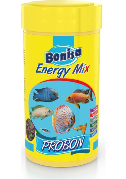 Tropical Mix 125ml, Bonisa Probon Energy 250ml, Pure Algae Pro 100ml Tropik Balık Yemi Set