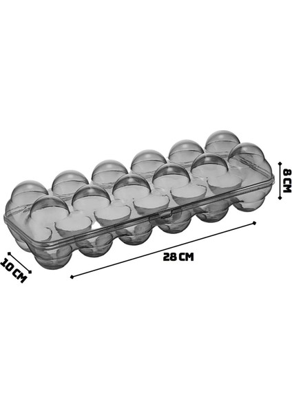 12'li Yumurta Saklama Kutusu Yumurta Organizeri Buzdolabı Yumurtalık Düzenleyici Şeffaf