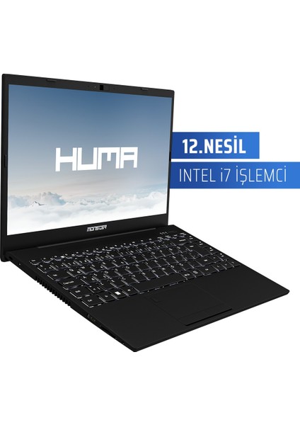 HUMA H4 V5.2.13 Black Intel Core i7 1255U 16 GB RAM 500 GB SSD Windows 11 Pro 14,1'' FHD 60 Hz Taşınabilir Bilgisayar