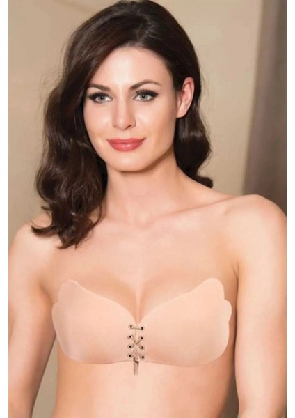 Kaydırmaz Slikonlu Sihirli Dekolte Straplez Sütyen-Askısız-Dikişsiz indirimleri