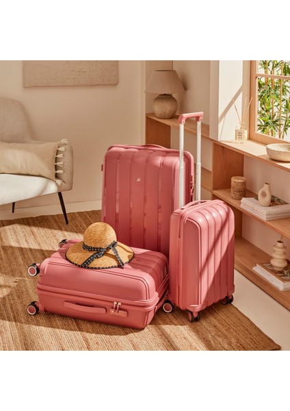 Karaca Alice Küçük Boy Valiz Gül Kurusu 55 cm modelleri
