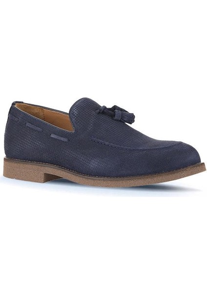 Lacivert Süet Baskılı Erkek Loafer 07MA22152282 fiyatları