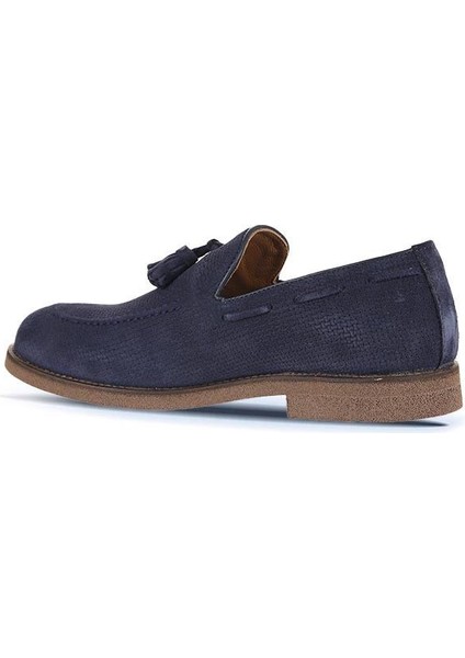 Lacivert Süet Baskılı Erkek Loafer 07MA22152282 fırsatları