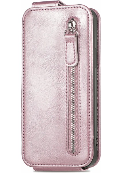 Zte Blade A34 Için Fermuarlı Cüzdan Dikey Flip Case (Yurt Dışından)