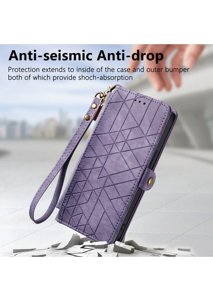 Zte Blade A34 Için Geometrik Fermuarlı Telefon Kılıfı (Yurt Dışından) fırsatları