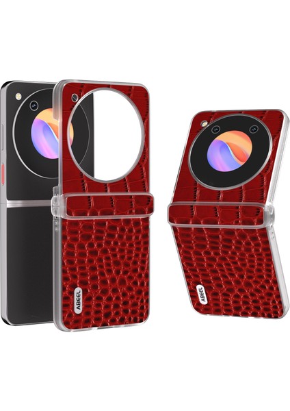 Zte Nubia Flip Için Abe Buzlu Timsah Desenli Kılıf (Yurt Dışından)