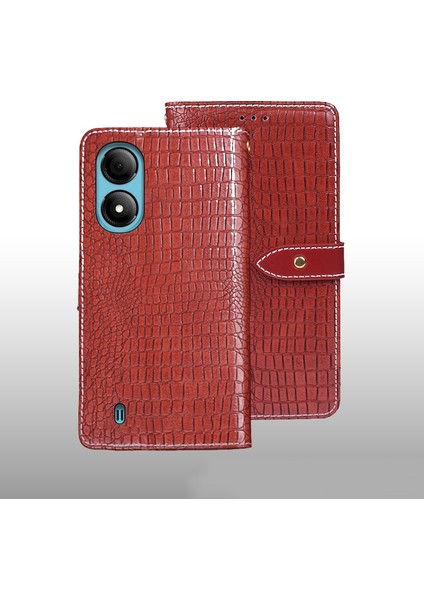 Zte Blade A33S Için Timsah Dokulu Deri Kılıf (Yurt Dışından)