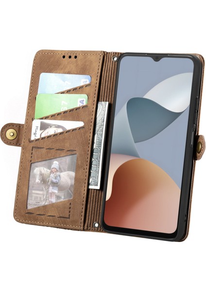 Zte Blade A34 Için Geometrik Fermuarlı Telefon Kılıfı (Yurt Dışından) modelleri