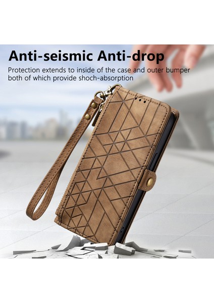 Zte Blade A34 Için Geometrik Fermuarlı Telefon Kılıfı (Yurt Dışından) fırsatları