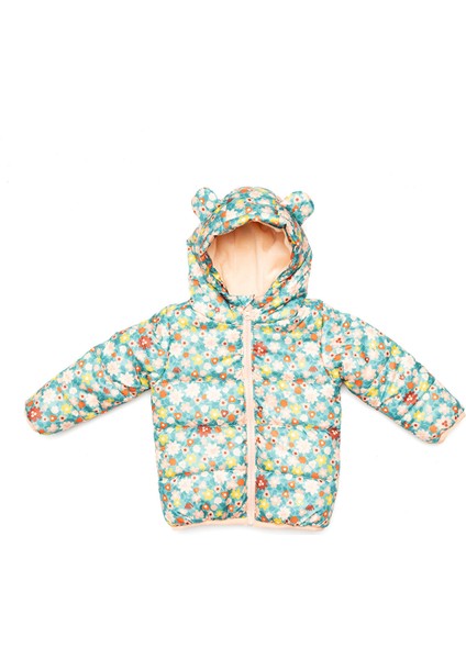 Basic Çiçek Baskılı Kulaklı Kapüşonlu Mont Kız Bebek fiyatları