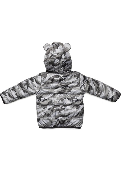 Basic Metraj Baskılı Kulaklı Kapüşonlu Mont Erkek Bebek modelleri