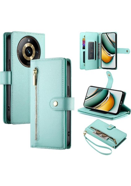 Realme 11 Pro Artı 5g Çok Fonksiyonlu Kart Yuvaları Kickstand Için Flip Case (Yurt Dışından)