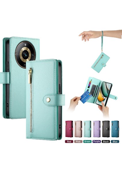 Realme 11 Pro Artı 5g Çok Fonksiyonlu Kart Yuvaları Kickstand Için Flip Case (Yurt Dışından)