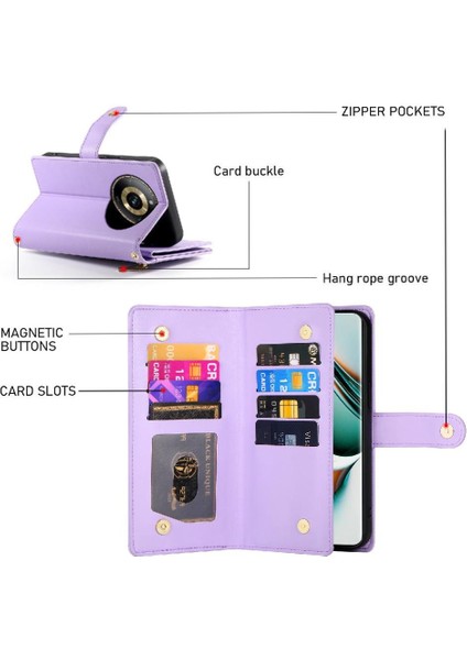 Realme 11 Pro 5g Cüzdan Bölmesi Kickstand Kart Yuvaları Için Flip Case (Yurt Dışından)