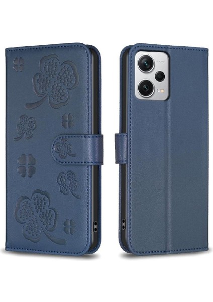 Xiaomi Redmi Not 12 Için Flip Case Pro Artı Yonca Çiçek Pu Deri Kart (Yurt Dışından)