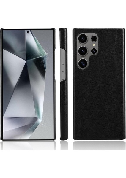 Samsung Galaxy S24 Için Retro Durumda Ultra Lychee Desen Anti Scratch Retro (Yurt Dışından)