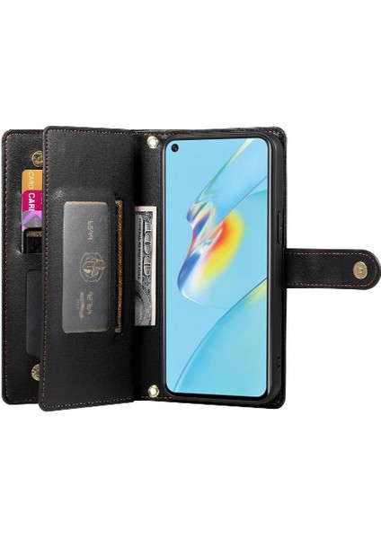 Oppo A54 4g Çok Fonksiyonlu Kart Yuvaları Cüzdan Bölmesi Için Flip Case (Yurt Dışından) indirimleri