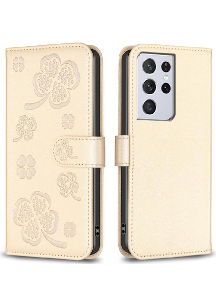 Samsung Galaxy S21 Ultra 5g Için Flip Case Kart Yuvaları Tutucu Kickstand Pu (Yurt Dışından)